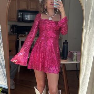Lucy in the Sky Pink Sequin Mini Dress
